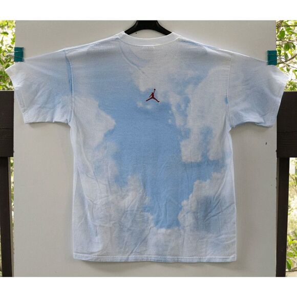 Vintage Air Jordan Michael Jordan Clouds Dunk Blue White T-Shirt Size L‎ - Picture 5 of 7